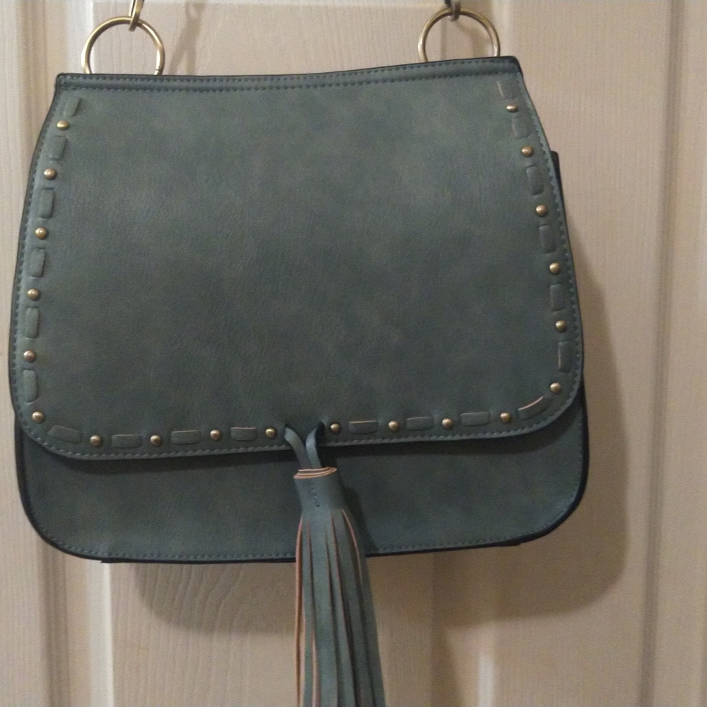 Elegant Blue Tassel Women Bag